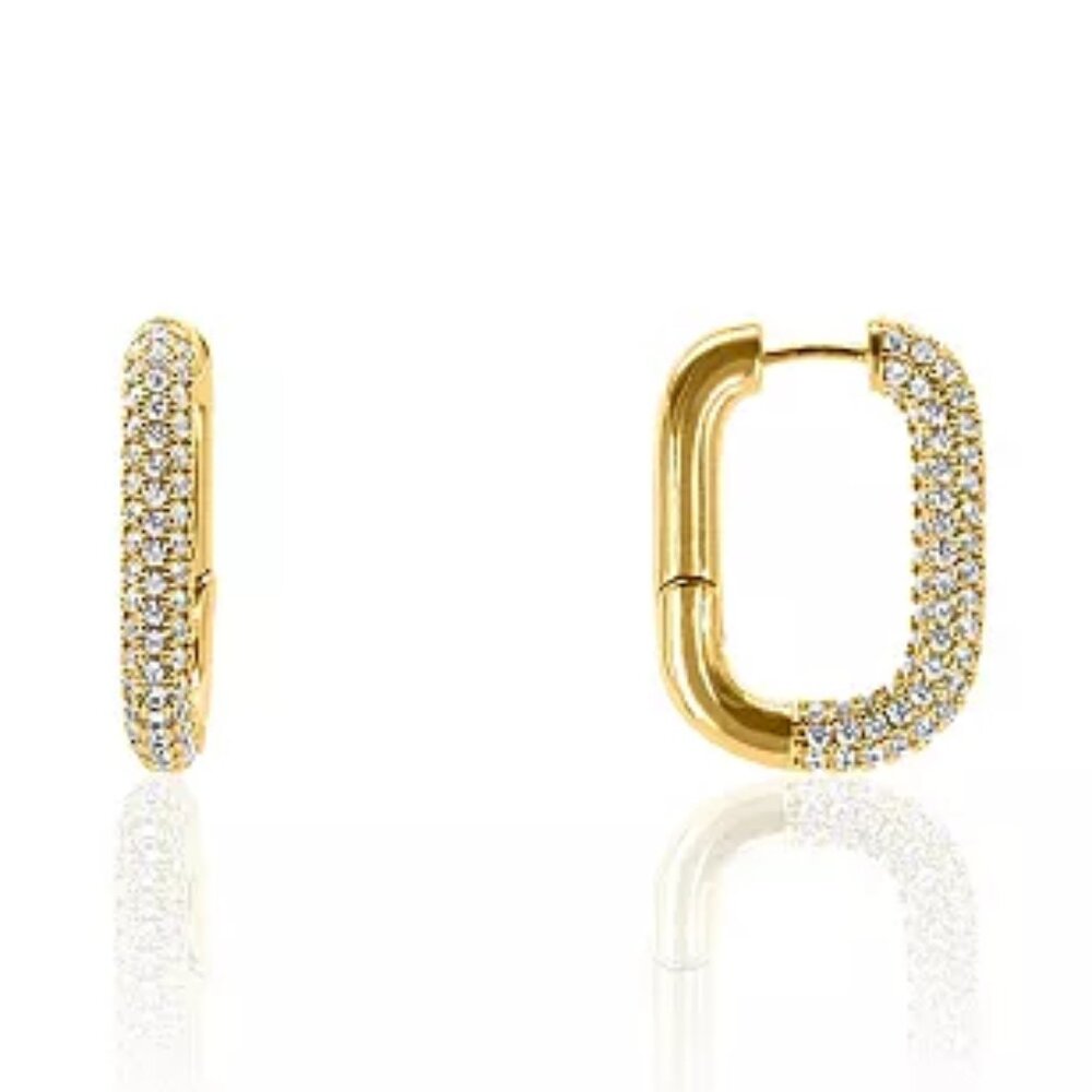 New OMA The Label womens Chi 18K gold plated brass earrings